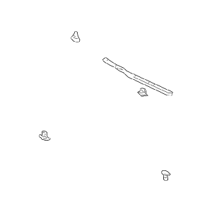 Mitsubishi OEM 61533L Hood Weatherstrip | 2003-2006 Mitsubishi Evo 8/9 (MR573677)