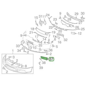 Mitsubishi OEM Front License Plate Mount | 2006 Mitsubishi Evo 9 (6430A057)