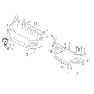 Mitsubishi OEM Front License Plate Mount Screw | 2003-2015 Mitsubishi Evo 8/9/X (MS350014)