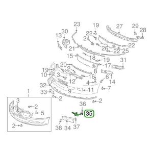 Mitsubishi OEM Front License Plate Mounting Bracket | 2003-2005 Mitsubishi Evo 8 (MN165998)