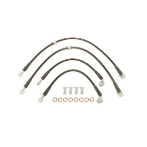 STM Stainless Steel Braided Brake Line Kit | 2001-2006 Mitsubishi Evo (STM-BL-MIT-1020BLK)