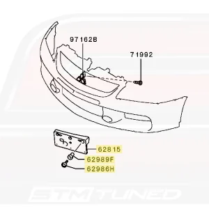 Mitsubishi OEM Front License Plate Mount Install Kit for Evo 9 (FLIC)