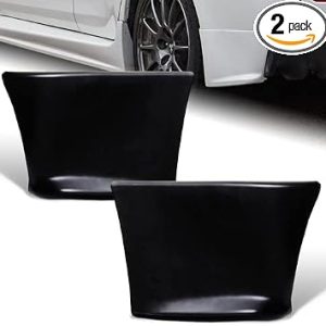 EVO-Style Unpainted Black Polyurethane Rear Bumper Lip Apron Body Kit Trim Protection for 2008–2015 Mitsubishi Lancer Evolution X (Evo 10)