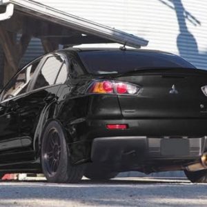 ABS Rear Trunk Duckbill Spoiler Wing Compatible with 2008–2017 Mitsubishi Lancer Evo X 10 (Painted Black)