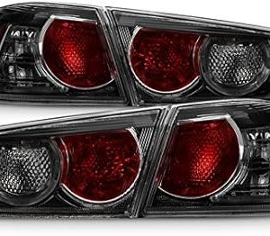 Mitsubishi Mit Lancer Evolution EVO X 10 CZ4A Black Smoked Tail Brake Lights Lamp