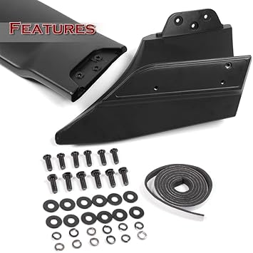 HYPERSPEED Rear Trunk Spoiler Wing Lip Kit – Unpainted Black ABS for 2008–2017 Mitsubishi Lancer Evolution X (Evo 10) - Image 5