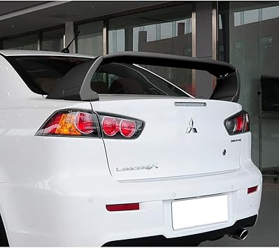 HYPERSPEED Rear Trunk Spoiler Wing Lip Kit – Unpainted Black ABS for 2008–2017 Mitsubishi Lancer Evolution X (Evo 10) - Image 2