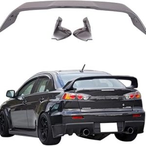 EVO Style ABS Rear Trunk Spoiler Wing for 2008–2017 Mitsubishi Lancer – Graphite Gray Painted Finish