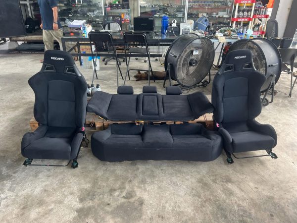 Genuine OEM Mitsubishi Evo X Recaro cloth front and rear seat set