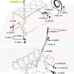 Mitsubishi OEM Cylinder Block Chain Oil Jet for Evo X (MN187231)