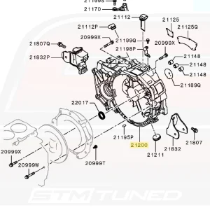 Mitsubishi OEM Clutch Housing for Evo X — 2315A070