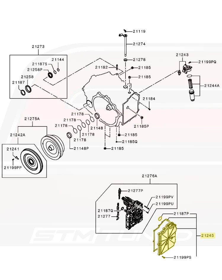 Mitsubishi OEM SST Transmission Case Cover for Evo X MR (2502A042) - Image 5