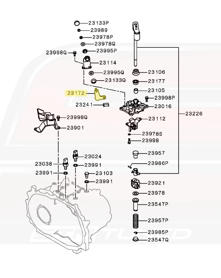 Mitsubishi OEM Gear Shift Cable for Evo X MR SST (2430A097)