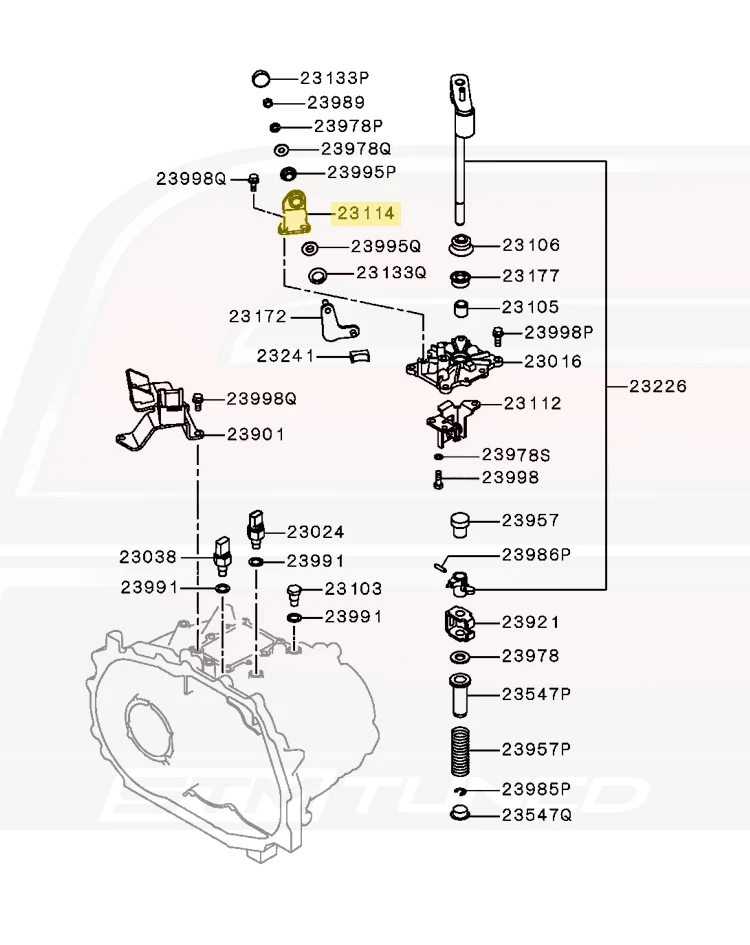 Mitsubishi OEM Gear Selector Support Bracket for Evo X (2640A037)