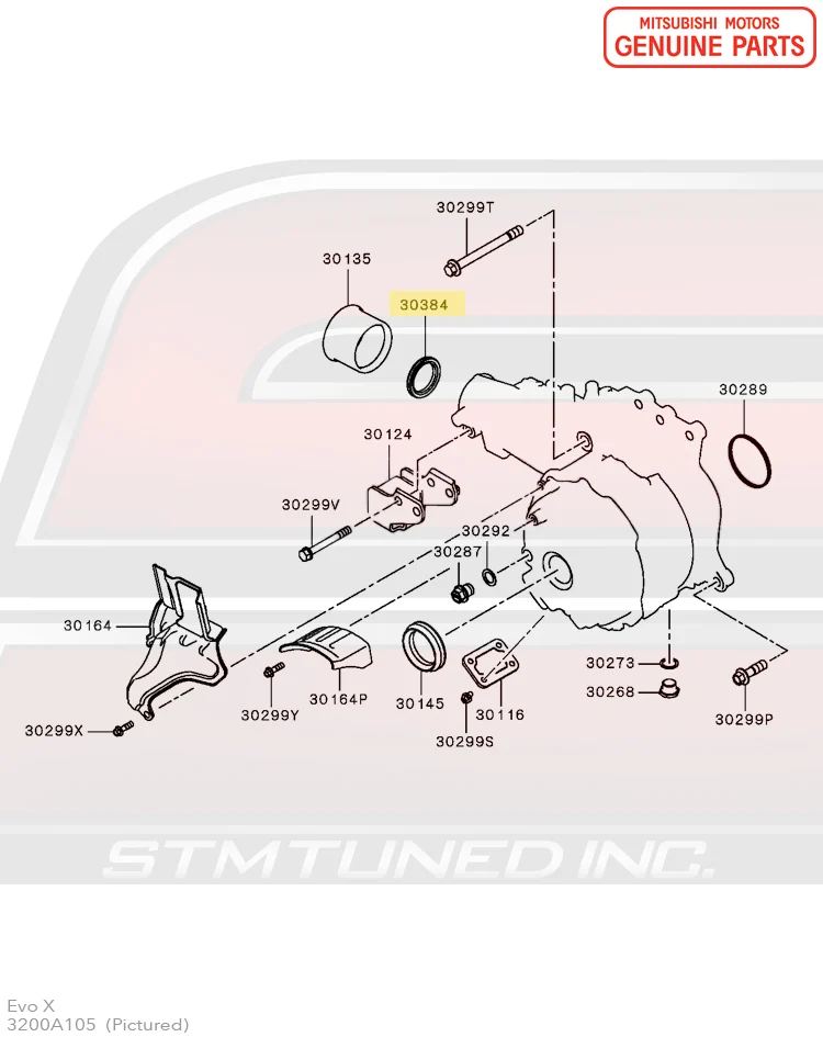 Mitsubishi Rear Transfer Case Output Seal for Evo X