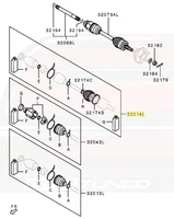 Mitsubishi OEM Axle Boot Repair Kit Inner for Evo X (3817A135) - Image 7