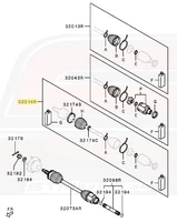 Mitsubishi OEM Axle Boot Repair Kit Inner for Evo X (3817A135) - Image 6