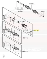 Mitsubishi OEM Axle Boot Repair Kit Inner for Evo X (3817A135) - Image 5