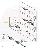 Mitsubishi OEM Axle Boot Repair Kit Inner for Evo X (3817A135) - Image 4