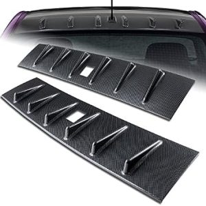 2008–2018 Mitsubishi Lancer Evolution X (Evo 10) Carbon Fiber Look Shark Fin Rear Roof Spoiler Wing Window Roof Vortex Spoiler