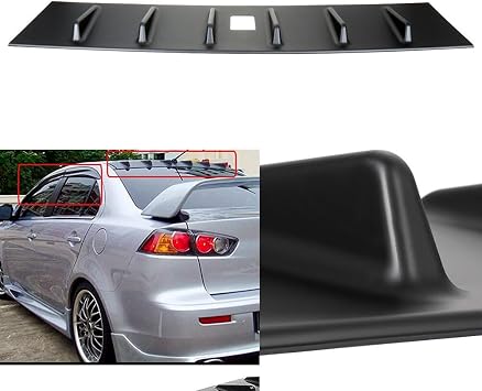 Shark Fin Rear Roof Spoiler Wing Compatible with 2008–2016 Mitsubishi Lancer Evolution X (Evo X) – ABS Plastic Item #: 103474561 - Image 3