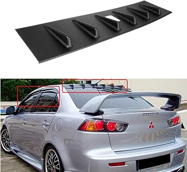 Shark Fin Rear Roof Spoiler Wing Compatible with 2008–2016 Mitsubishi Lancer Evolution X (Evo X) – ABS Plastic Item #: 103474561