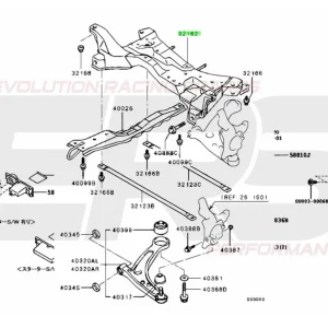 Front Subframe K-Frame Crossmember — Suits Mitsubishi Lancer Evolution 7–9