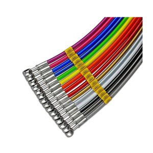 Buy HEL braided brake lines for Mitsubishi Evo 8/9, Stainless steel performance brake hoses improve pedal feel, braking response and durability.