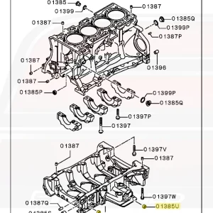 Mitsubishi OEM BSPT 3/8" Plug for 4G63 & 4B11 (MD145018)