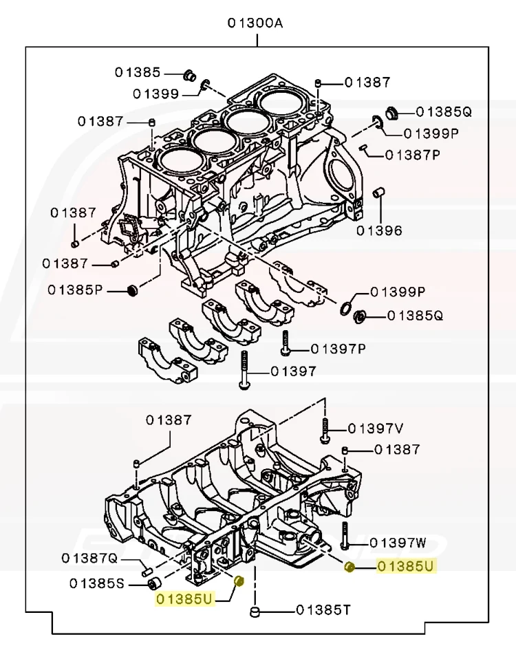 Mitsubishi OEM BSPT 3/8" Plug for 4G63 & 4B11 (MD145018)