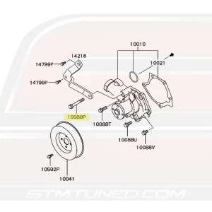 Mitsubishi OEM Copper Crush Washer 14mm — Evo 5/6/7/8/9 — Part #MF660065