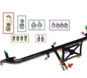 Buy STM Evo 7/8/9 Parachute Mount Kit online for CT9A drag builds, Shop bolt-on chromoly parachute mounts with Stroud chute included.