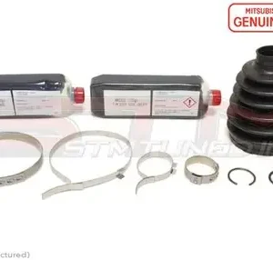Buy Evo X OEM Inner Axle Boot Repair Kit 3817A135 online for 2008–2015 models, Genuine Mitsubishi front CV boot kit for Evo X AWD axles.
