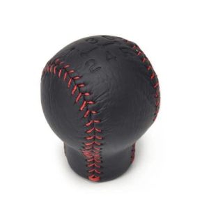 Buy Mitsubishi Evo X Final Edition shift knob 2470A088XB with leather and red stitching for 5-speed M10x1.25 applications, Shop OEM Evo parts online.