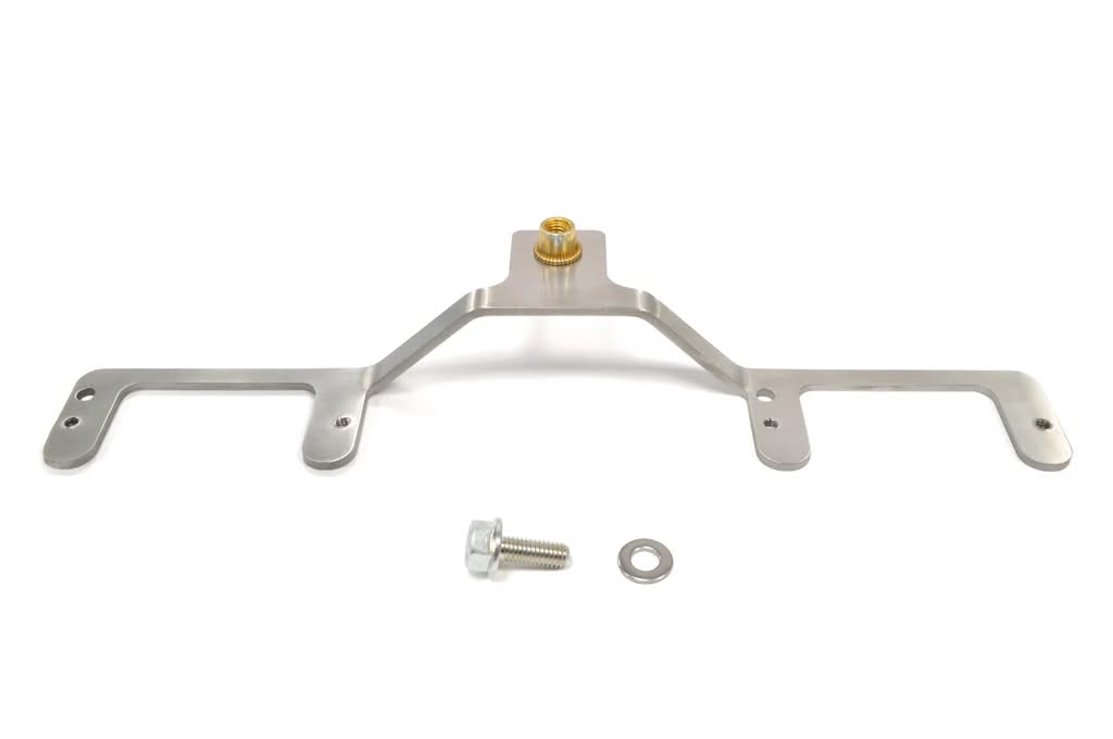 Buy STM License Plate Light Mount Evo 9 JDM online, Shop the stainless mounting bracket for installing USDM license plate lights on a JDM Evo 9 rear bumper.