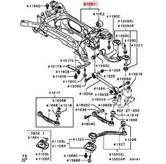 Rear Suspension Subframe / Crossmember Mitsubishi Lancer Evolution X