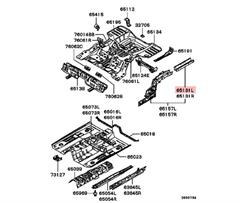Genuine OEM Mitsubishi EVO 8/9 Rear Floor Sidemember Extension – Left – MR592433