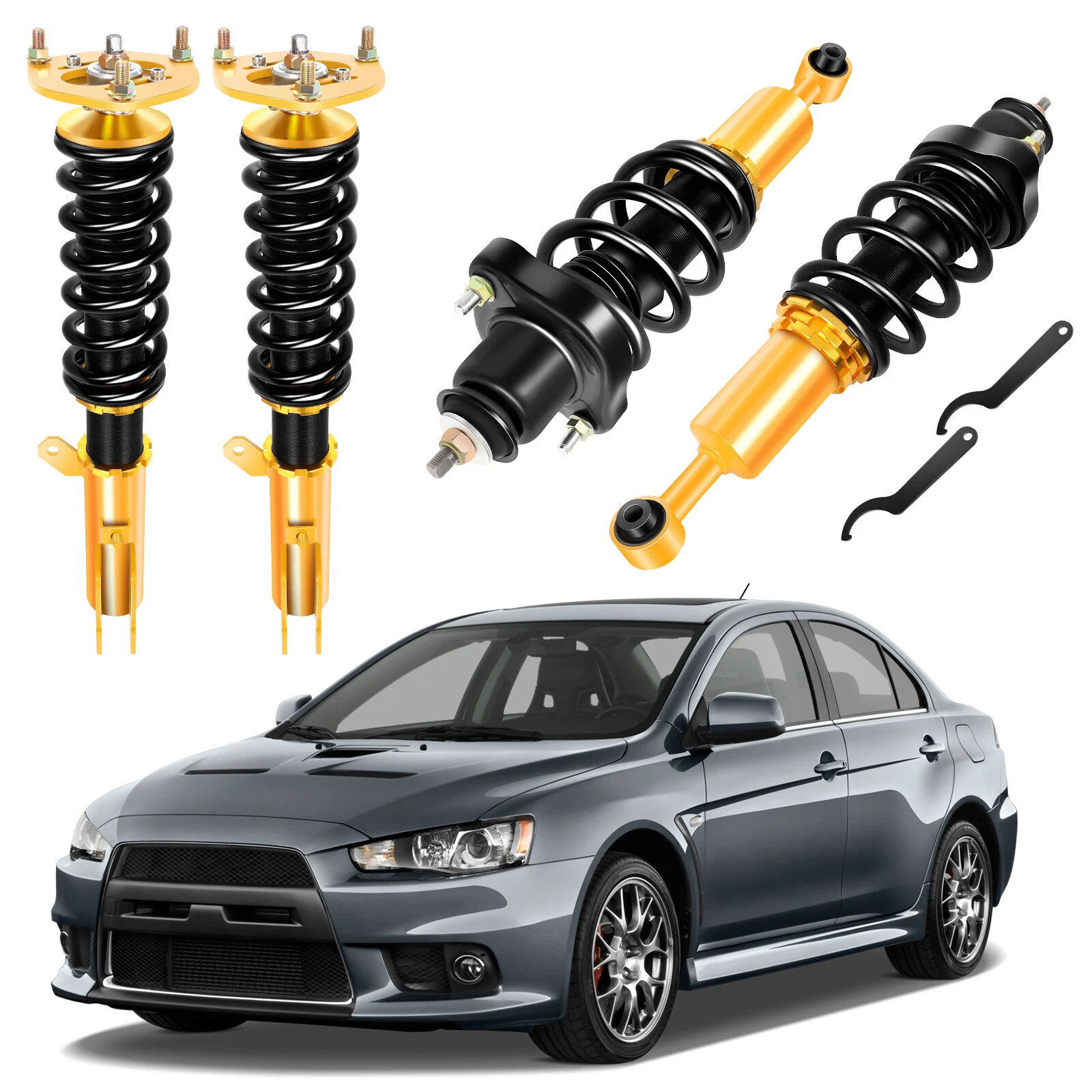 Buy 2008–2016 Mitsubishi Lancer Adjustable Height Coilover Kit for compatible models, Check fitment and shop online today.