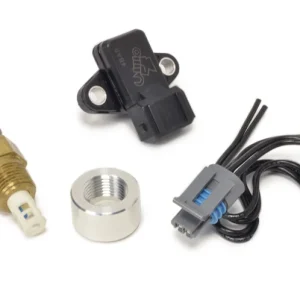Buy STM Speed Density Sensor Kit Evo 8 9 with GM AIT, Omni Power 4 Bar MAP, pigtail harness and aluminum weld bung for 4G63T speed density conversions.