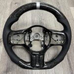 Evo X Carbon Fiber Steering Wheel with Controls – Re-Upholstered - Image 5