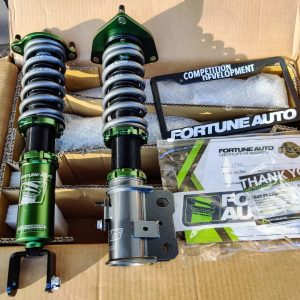 BUY Fortune Auto 500 Series Coilovers for Mitsubishi Evo 7/8/9 CT9A with 8K front and rear spring rates, Shop online with worldwide shipping.