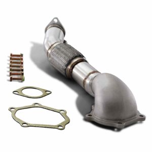 Buy Mitsubishi Evo X Stainless Steel Turbo Elbow Downpipe for 4B11T performance builds, Shop stainless steel Evo X exhaust parts online.