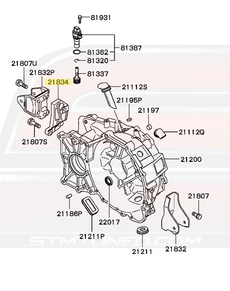 Mitsubishi OEM Transmission Mount Bracket for Evo 8/9 (1092A004) - Image 7