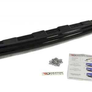 Buy Evo X Rear Splitter with vertical bars online, Shop the Maxton Design gloss black ABS rear splitter for Mitsubishi Evolution X at Evomotorparts.