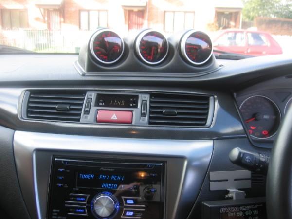 RHD Triple Dash Gauge Pod 52mm or 60mm | 2001–2007 Mitsubishi Lancer Evolution VII, VIII & IX - Image 5