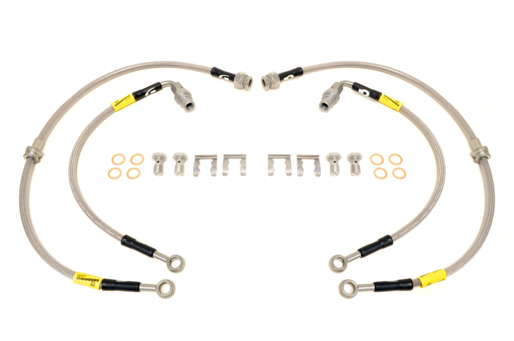 Buy Goodridge Stainless Brake Lines for Mitsubishi Evo 7, 8 and 9 online, Shop G-Stop braided brake line kit 26052 at Evomotorparts.