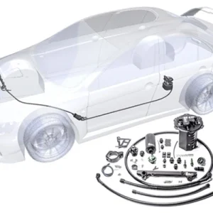 Buy the Evo X fuel system by Radium Engineering for 2008–2015 Mitsubishi Evolution X models, Ideal for upgraded fuel delivery.