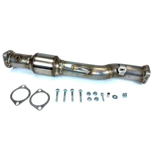 Buy the ETS GESI catted pipe for your 2008–2015 Mitsubishi Evo X, Check fitment, 3-inch stainless-steel construction and emissions rules before ordering.