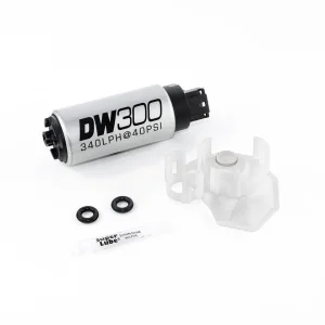 Buy the DeatschWerks DW300c 340lph Evo X fuel pump for 2008–2015 Mitsubishi Evo X, 2007–2013 Mazdaspeed 3, and 2006–2007 Mazdaspeed 6.