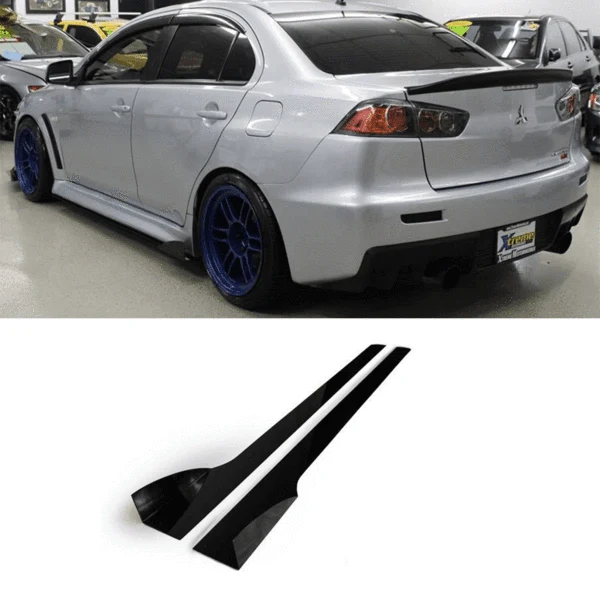 Buy Evo X Side Skirts online for 2007–2015 Mitsubishi Evolution X and Ralliart models, Check Aeroflow Dynamics V2 fitment before ordering.